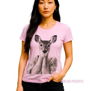 Rockstars & Angels Bambi Tee Shirt Women Color Rose Size M